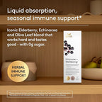 Immune + Wellbeing Syrup, Herbal Formula with Elderberry, Echinacea & Olive Leaf, High Absorption, Wild Berry Flavor, Plant-Based - 6.7 Fl oz (40 Servings)