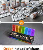 Extra Large Pill Organizer- XXL Pill Box 7 Day - Weekly Pill Organizer with AM PM Large Compartments Big Pill Case for Supplements Jumbo Pill Holder for Vitamins Huge Medicine Organizer 2 Times a Day