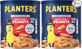 PLANTERS Dry Roasted Peanuts, Plant-Based Protein, Lightly Salted, Peanut Snack, 16 Oz Jar (Pack of 2)