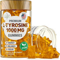 BioVit L Tyrosine Gummies - Activated Amino Acid L Tyrosine Supplement - Natural Focus, Mood and Energy Supplement for Kids & Adults - L-Tyrosine 1000MG per Serving, 500MG per Gummy - 60 Vegan Gummies
