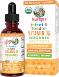 MARYRUTH'S USDA Organic Vitamin D Drops | Vitamin D3 Liquid | Sugar Free | Liquid Vitamin D Drops Immune Support for Infants & Toddlers | VIT D3 | Gluten Free | Non-GMO | 90-150 Servings