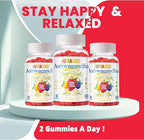 Ashwagandha Gummies & Vitamin D3 Gummy 120 Count - Organic Aswangdha Supplement for Improve Sleep, Stress Relief & Mood Calm(Mixed Berry,Vegan,Plant Based,Gluten-Free & Gelatin Free) Pack of 2