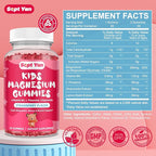 Magnesium Gummies for Kids - Magnesium Citrate Supplement with Vitamin B6, L-theanine, Chamomile & Lemon Balm - Calm Magnesium for Kids & Adults Sleep, Relaxation, Strawberry Flavor 60 Gummies