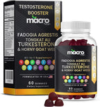 Testosterone Booster Supplement for Men Gummies [Fast-Max Absorption],10x Strength Masculinity Boost, Turkesterone, Tongkat Ali, Horny Goat Weed, Maca Root, Tribulus,Testo Gummies 60Ct
