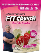 Fit Crunch Tri-Blend Whey Protein, Keto Friendly, Low Calories, High Protein, Gluten Free, Soy Free (18 Servings, Strawberry)