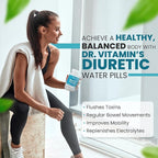 Diuretic Water Pills for Weight Control, 12 Active Ingredients (Green Tea, Cranberry & More), Instant Relief from Bloat & Swelling, Water Retention Pills for Women & Men - 60 Capsules
