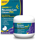 MagniLife Relaxing Leg Cream PM, 4 Oz, Homeopathic Nighttime Pain Reliever & Sleep Aid with Lavender & Magnesium, Non-Greasy Deep Penetrating Cream for Restless Legs & Discomfort