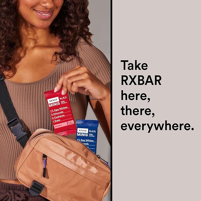 RXBAR Minis Protein Bars, 6g Protein, Gluten Free Snacks, Variety Pack (4 Boxes, 32 Count)
