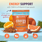 Mushie 100% Organic Cordyceps Mushroom Gummies - 2000mg Cordyceps Militaris Nootropic for Energy & Immune Support with Vitamin D - Vegan, Gluten-Free - 60 Count