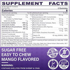 Glucosamine Chondroitin Gummies, Sugar Free Glucosamine Chondroitin MSM Supplement, Extra Strength with Boswellia Turmeric, Hydrolyzed Collagen & Hyaluronic Acid, Bone Health for Men & Women, 120 Cts