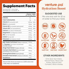 Venture Pal Hydration Packets + Liver Support- Liquid Daily IV Electrolyte Powder Packets with 7 Electrolytes & 5 Vitamins, Milk Thistle + L-Theanine | Sugar-Free | Keto Friendly | Vegan, 16 Sticks