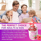 MEENCCD L-Lysine 1000mg Gummies, Lysine Supplement for Adults & Kids, Essential Amino Acid Supplement Supports Collagen Formation, Sugar-Free, Raspberry Flavor, 60 Count