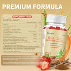 DGL Gummies | Deglycyrrhizinated Licorice Root Extract, Quercetin, Aloe Vera, Anise Seed Powder | Gut Health, Stomach Soothe, Gerd Support, Digestive Comfort | Gluten Free, 60 ct(Strawberry Flavor)
