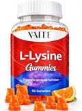 VAITE L-Lysine 1000mg Gummies - Supports Skin, Lip, Vegan, Gluten Free, Vitamins for Adults Tissue Health & Immune System, Chewables, Amino Acid Vitamin Supplement & Complex Supplements, Non-GMO