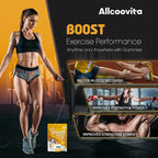 Allcoovita Creatine Monohydrate Gummies 5g for Men & Women. Boost Focus,Strength, and Endurance, Anti-Melting Formula, Vegan, Gluten-Free, Non-GMO,(Mango 120 ct)