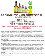 Botanical Beauty Organic EVENING PRIMROSE OIL 100% Pure Natural Undiluted Unrefined Virgin Cold Pressed Carrier Oil for face, skin, hair, nails (1 Fl Oz 30 ml)