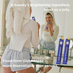Natural Energy & Morning Vitality Jelly Stick - Daily Korean Skin Health Supplement & After Drinking Support with DHM & Glutathione - K-Beauty Inspired (Mango Flavor, 10 Sticks)