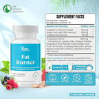Fat Burner with GLP‑1 Support – Raspberry Ketones, Green Tea & Kelp – Metabolism & Appetite Support for Women & Men – 30 Capsules