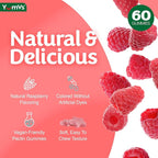 YUM-V'S Glucose Gummies – Fast Acting Glucose Chewable Gummies – Great Tasting – Gluten Free, Vegan, Non-GMO – Berry Natural Flavor – 60 Chewable Gummy for Adults & Kids