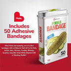 BioSwiss Bandages, Pickle Shaped Self Adhesive Bandage Set, Latex Free, Sterile Wound Care, 50 Count
