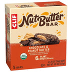 CLIF Nut Butter Bar - Chocolate Peanut Butter - Energy Snack Bars - Non-GMO - USDA Organic - Plant Based - Low Glycemic - 1.76 oz. (5 Pack)