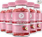 Flat Tummy Keto ACV Gummies, 60 Count – Specialized Formula, Post GLP-1 Keto Supplement, Vegan-Friendly, Non-GMO - Apple Cider Vinegar Gummies, BHB Salts, Beet and Pomegranate Superfood Powders