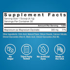 Force Factor Ultimate Magnesium Glycinate Powder 300mg, Support Relaxation & Mood, Promote Bone Health, Chelated Magnesium Bisglycinate, High Absorption, Raspberry Lemon, 30 Servings
