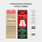 JUNG KWAN JANG Vital Tonic Korean Red Ginseng, Ginger, Fruit Blend Wellness Shots for Energy, Focus, Circulation and Immunity Supplement, 10 Count