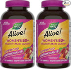 Nature's Way Alive! Women's 50+ Daily Gummy Multivitamins, Women's Supplements, Supports Healthy Heart, Brain & Bones,* B-Vitamins, Mixed Berry Flavored, 150 Gummies (Packaging May Vary), (Pack of 2)