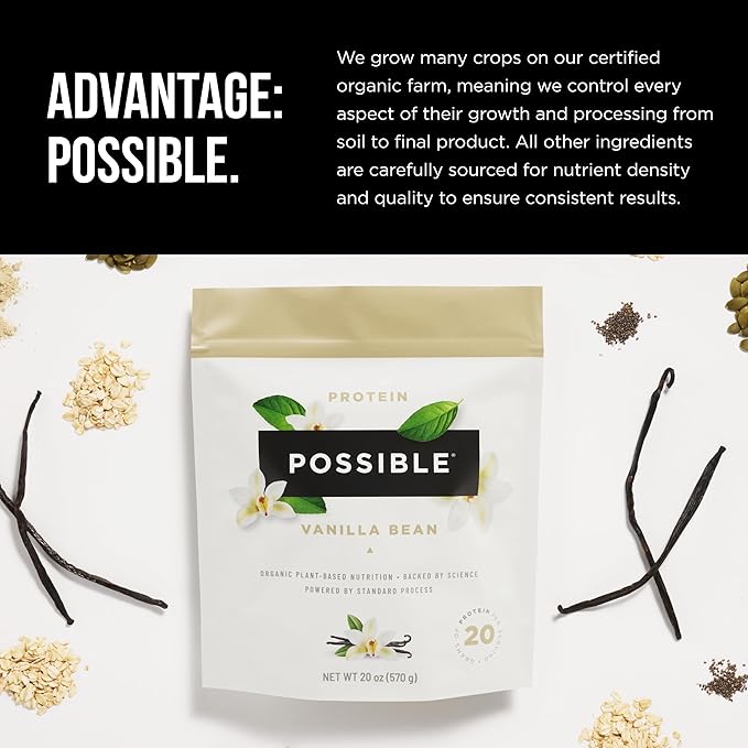 Protein Powder - Muscle Growth & Recovery Support - Plant-Based Protein - Essential Amino Acids & BCAAs - Vegan, Gluten-Free & USDA Organic - Vanilla, 1.25 Pound (Pack of 1)