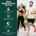 MoodLift Natural Mood Support Supplement - Dopamine & Adaptogen Blend with Mucuna Pruriens, Shatavari, Rhodiola Rosea & Matcha - Promotes Emotional Balance, Focus & Stress Relief - 60 Capsules