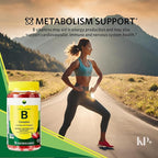 KP+ Vitamin B Complex | 70 Vegetarian Gummies | Supports Energy Metabolism & Nervous System Health | Strawberry Flavor | Pack of 2