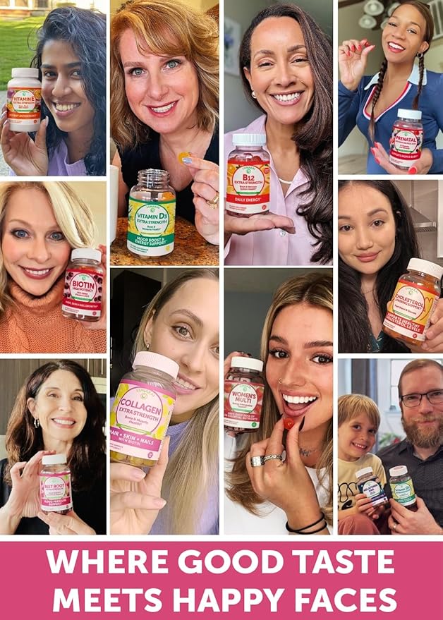 Lunakai USA Made Collagen Gummies for Women & Men Over 50, Biotin & Vitamin C, Supports Skin Elasticity, Hair & Nail Strength, Joint Support - 6 Pack