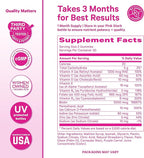Pink Stork Total Glow Gummies for Women – Hair, Skin & Nails Vitamin with Biotin, Vitamin A, B6, B12, Folate, Zinc & More – Support for Radiant Skin, Strong Nails, and Healthy Hair – 60 Berry Gummies