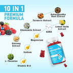 2 Pack Ashwagandha Gummies with L-theanine, Ashwa Root Supplement Gummy for Women Men, 120 Mixed Berry Flavored Gummies