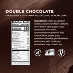 Evolve Plant Based Protein Shake, Double Chocolate, 20g Vegan Protein, Dairy Free, No Artificial Sweeteners, Non-GMO, 10g Fiber, 11 Fl Oz (Pack of 12) - (Formula May Vary)