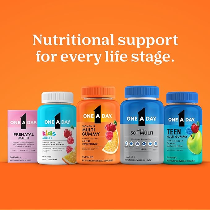 One A Day Multivitamin for Women 50 and Over, Women's Multivitamin Gummy 50 plus for Immune Support, Eye Health & Healthy Brain Function, Gummy Vitamins for Women 50 plus, 110 Ct (Packaging May Vary)