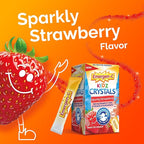 Emergen-C Kidz Crystals, On-the-Go Emergen-C Immune Support Supplement with Vitamin C, B Vitamins, Zinc and Manganese, Sparkly Strawberry, Stocking Stuffer - 56 Stick Packs
