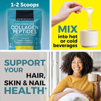 Viva Naturals Collagen Peptides Powder - Grass-Fed Hydrolyzed Bovine, Type I & III - 19 g Protein, Unflavored, Easy Dissolving - Joint, Skin, Hair & Nail Support - Paleo, Keto, Non-GMO - 1lb