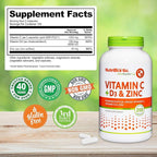 NutriBiotic – Vitamin C + Vitamin D3 & Zinc, 250 Capsules | Potent, Comprehensive Immune Support | Essential & Antioxidant Daily Supplement | Gluten & GMO Free (Pack of 2)