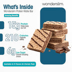 WonderSlim Protein Wafer Snack Bar, Chocolate, 210 Calories, 15g Protein, 0mg Cholesterol (5ct)