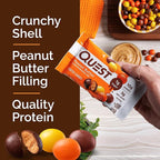 Quest Nutrition Coated Candies, Peanut Butter, Candy, 1g Sugar, 10g Protein, 4g Net Carbs, Gluten Free, Keto Friendly, (Pack of 24)