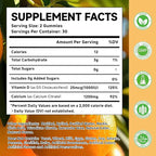 Calcium Citrate Gummies for Kids, Adult - 1200 mg with Vitamin D3 1000IU - Support Bone, Teeth, Immune Health, High Absorption Calcium and Vitamin D Supplement, Orange Flavor, 60 Count