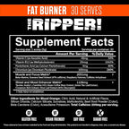 JNX SPORTS The Ripper! Fat Burner Pre Workout for Men & Women – Thermogenic Fat Burning Powder & Appetite Suppressant, Boost Energy & Endurance – Blood Orange, 30 Servings