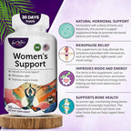 Women’s Support Supplement- Natural Hormone Regulation- Menopause Support Supplement- Estrogen Rich Supplement- Active Ingredients Pills to Help Balance Hormones Non-GMO