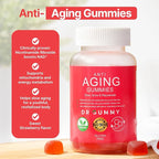 Anti-Aging Gummies with Nicotinamide Riboside (NR) – NAD⁺ Support for Cellular Energy & Mitochondrial Health – Metabolism & Vitality Support – Strawberry Flavor, 60 Gummies
