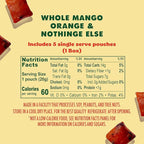 SOLELY - Organic Mango & Orange Whole Fruit Gummies (Pack of 1 Box, 5 Bags per Box) - Real Fresh Fruit - Healthy Snacks for Adults & Kids - Non GMO, Vegan Snacks, Shelf Stable - 5 Bags (3.5 oz)