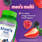 Vitafusion Men's Multivitamins | 150 Adult Gummies | with Vitamins A, B, C, D, E | Berry Flavor | Gluten Free Supplement