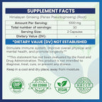 Panax Ginseng Supplement 1000mg - 60 Vegan Capsules - Korean Red Ginseng Extract Root Powder Pills for Men and Women - for Natural Energy, Focus, Immune Support, Vitality & Stamina