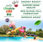 Lifeable Vitamin B12 for Kids | 1000 mcg | Great Tasting Vitamin B12 Gummies | Gluten Free, Vegan B12 Vitamins | B12 Vitamins for Energy, Mood and Nervous System Support | 90 Gummies